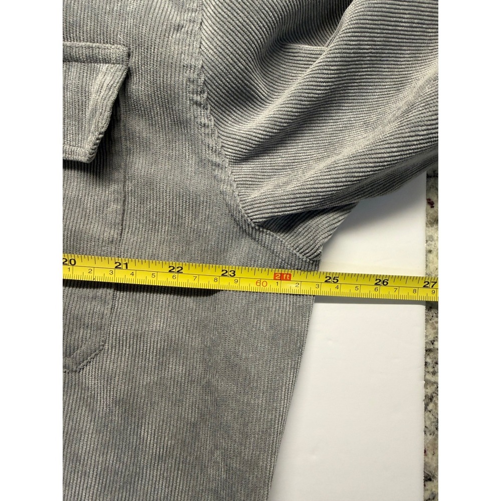 Aeropostale Corduroy Hooded Shirt XL Gray Casual Streetwear Skate Surf Shacket - Picture 4 of 7